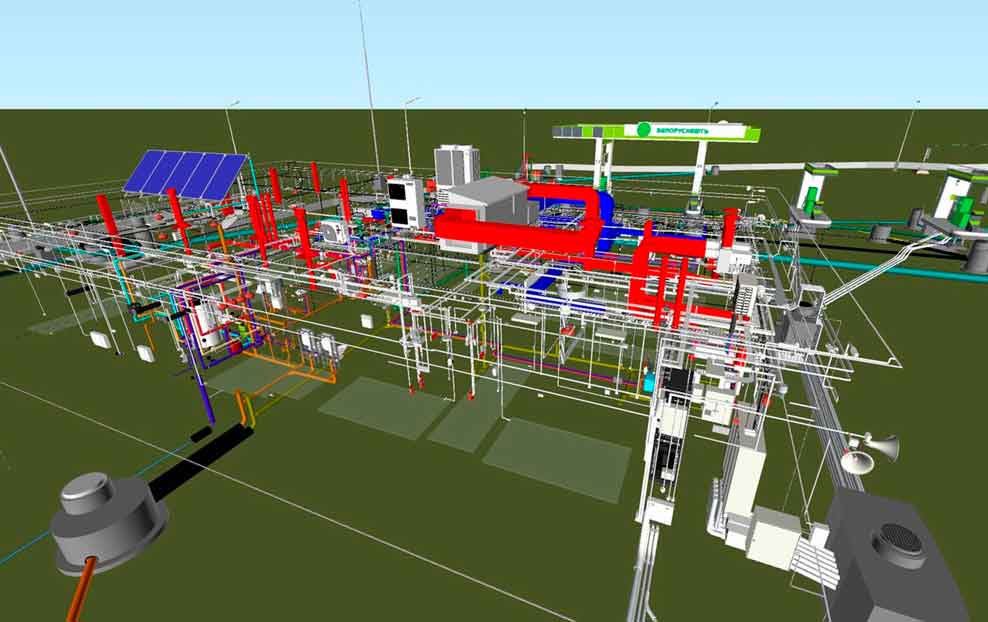 BIM проектирование Нефтехимпроект - инженерные сети